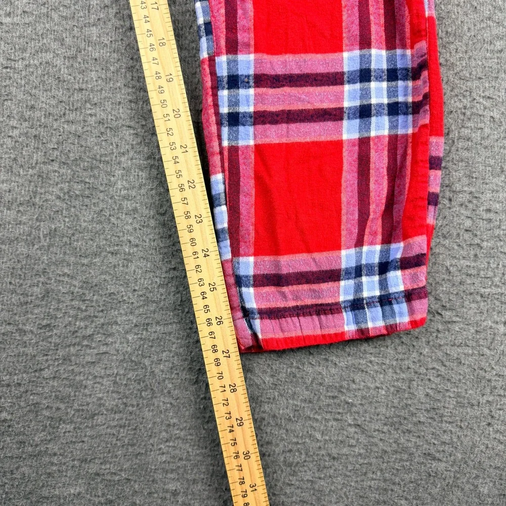 Aerie Red Plaid Pajama Pants Women's S Small Drawstring Lounge Sleepwear Pockets